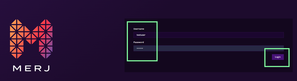 Logging in to the trading application